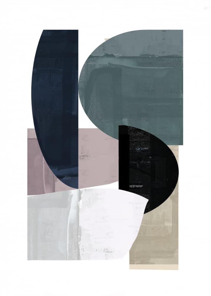 Muted Abstract Forms by cartissi — canvas wall art