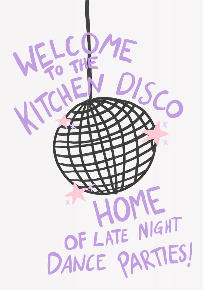Kitchen Disco Vibes by Athene Fritsch — canvas wall art