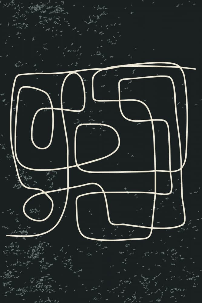 Abstract Winding Line by jay stanley — canvas wall art