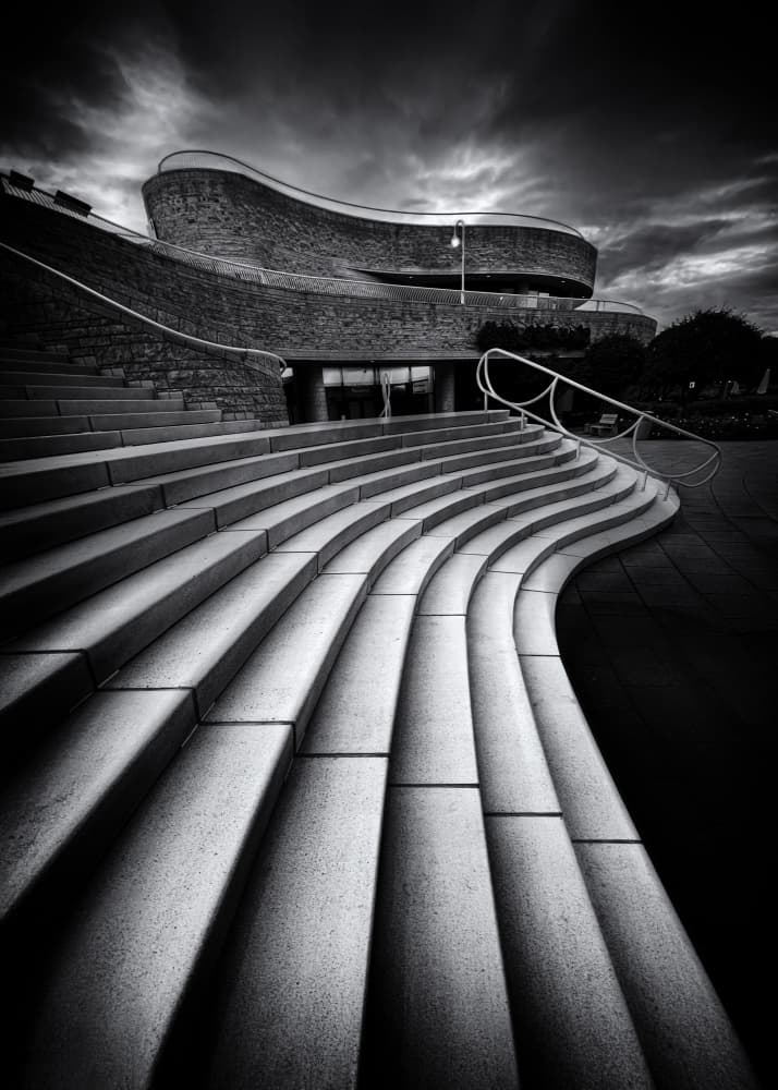 Winding Steps Architecture by Louie Luo — canvas wall art