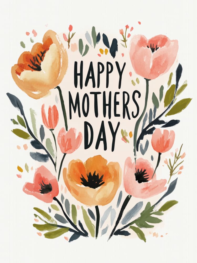 Floral Mother's Embrace by Treechild — canvas wall art