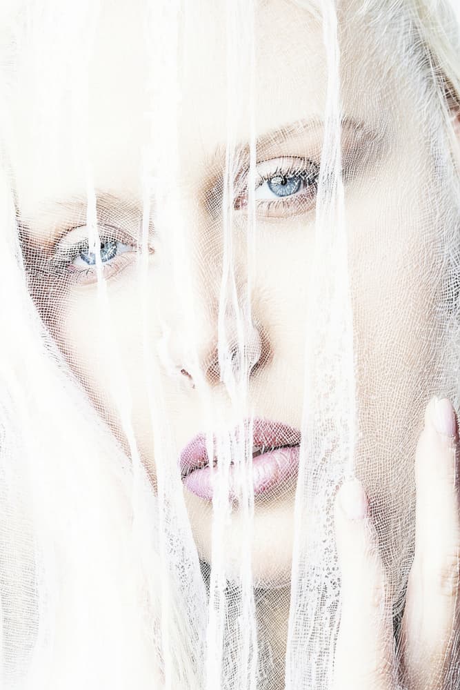 Ethereal Veiled Woman by Christian Kurz — canvas wall art