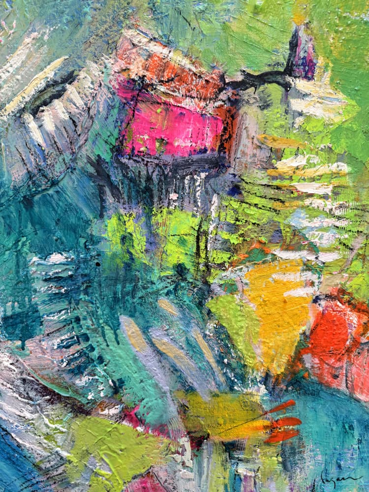 Expressionist Colorful Abstract by Dorothy Fagan — canvas wall art