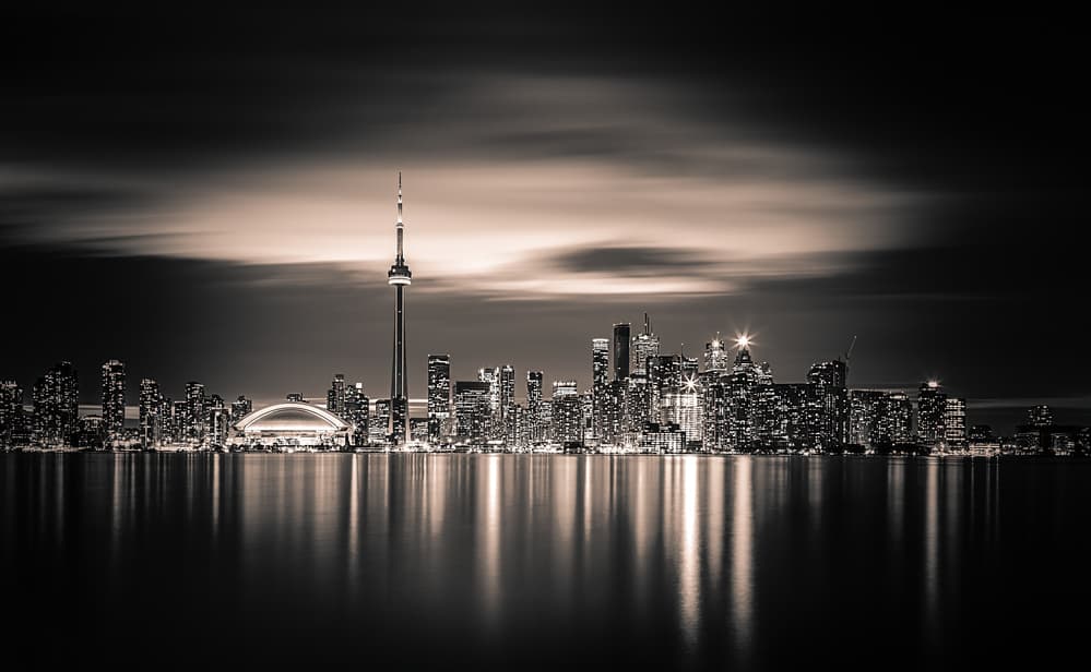 Toronto Skyline Reflection by yoann — canvas wall art