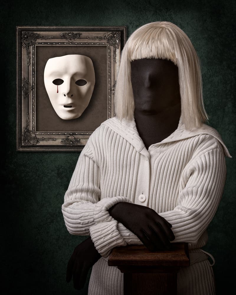 Mysterious Masked Portrait by Petri Damstén — canvas wall art
