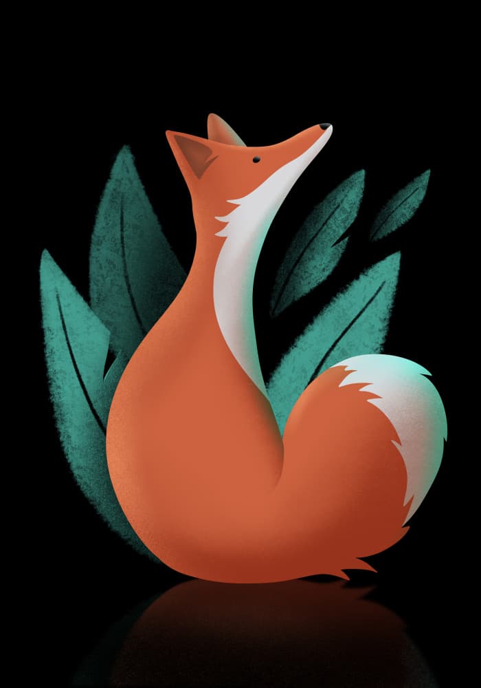 Serene Forest Fox by Fadil Roze — canvas wall art