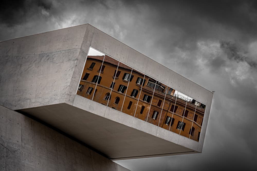 Urban Architecture Reflection by Dieter Reichelt — canvas wall art