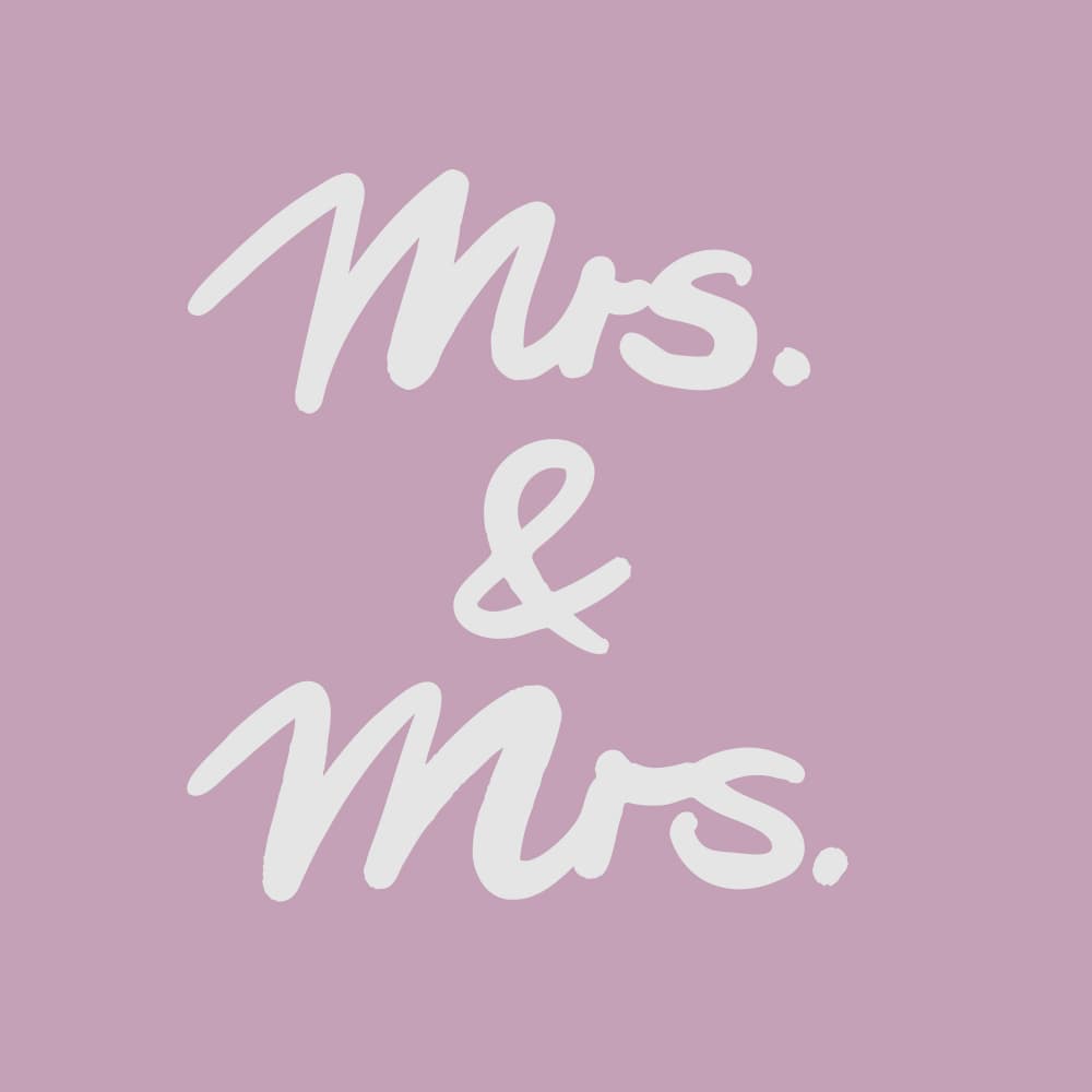 Mrs And Mrs Love Script by Studio Memb — canvas wall art