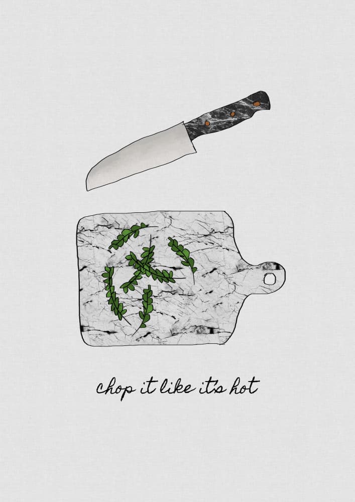 Kitchen Knife Humor by Orara Studio — canvas wall art