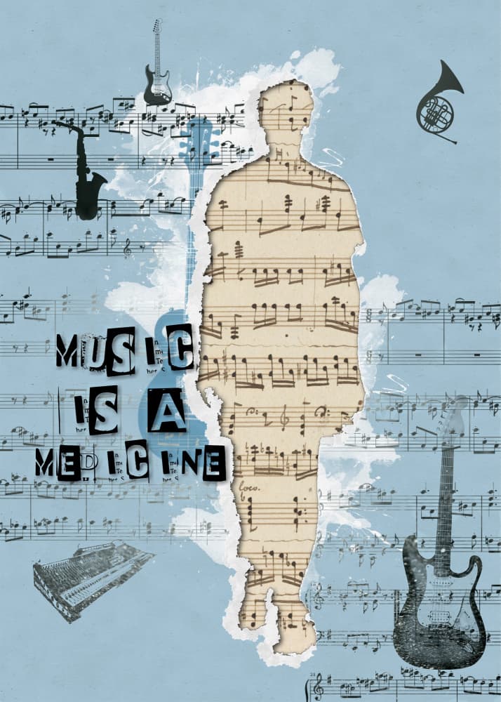 Music Is Medicine by Justyna Jaszke — canvas wall art