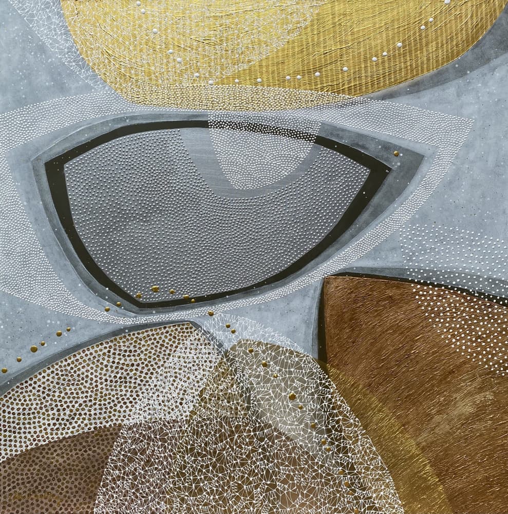 Abstract Gold Shapes by SAN STARLING — canvas wall art