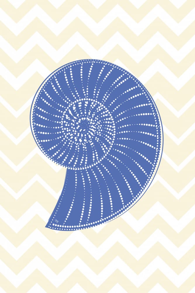 Blue Nautilus Shell by Martina — canvas wall art