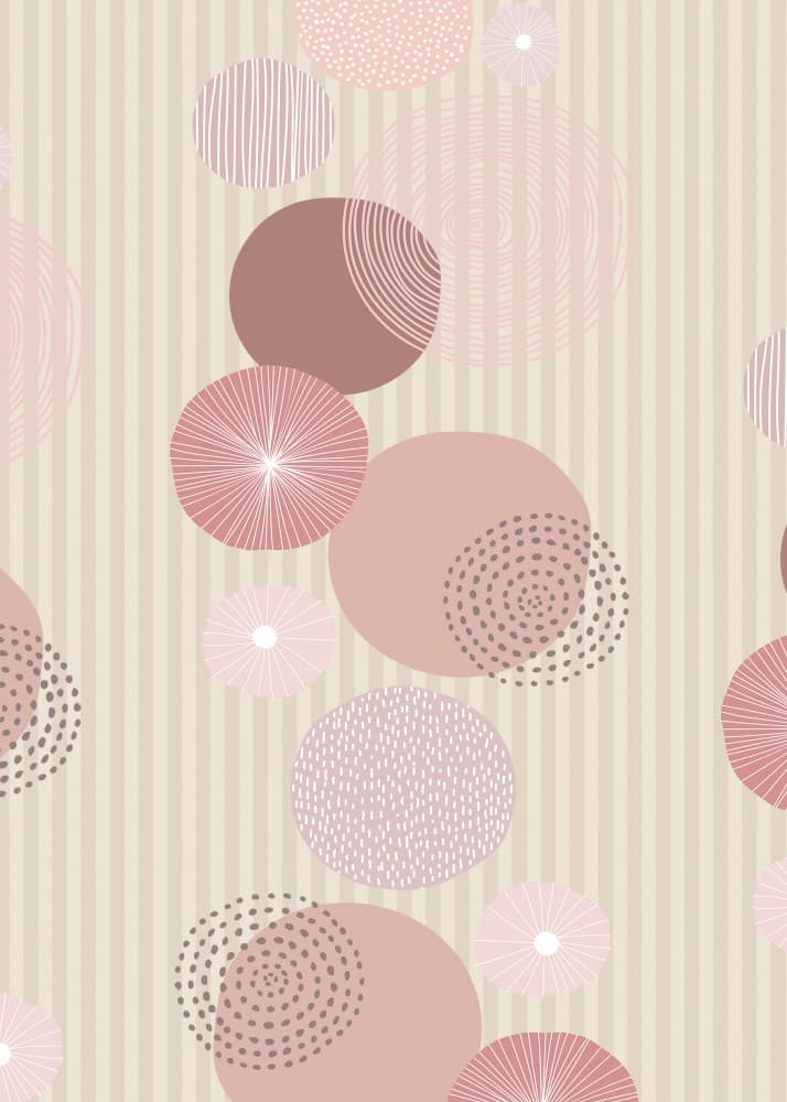 Blush Pink Circles by Sue Skellern — canvas wall art