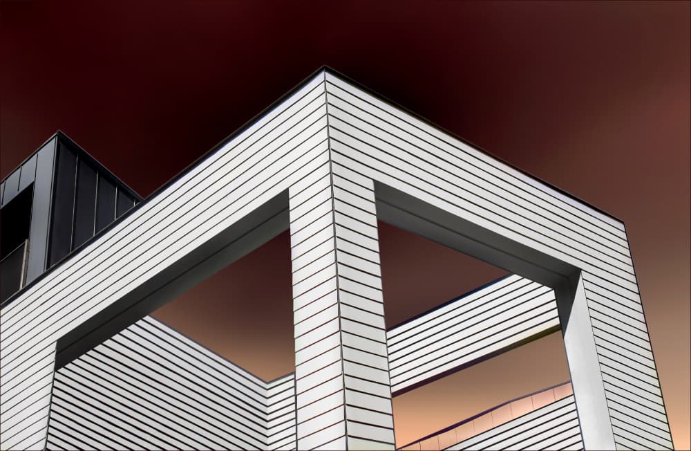 Sleek Building Geometry by Gilbert Claes — canvas wall art