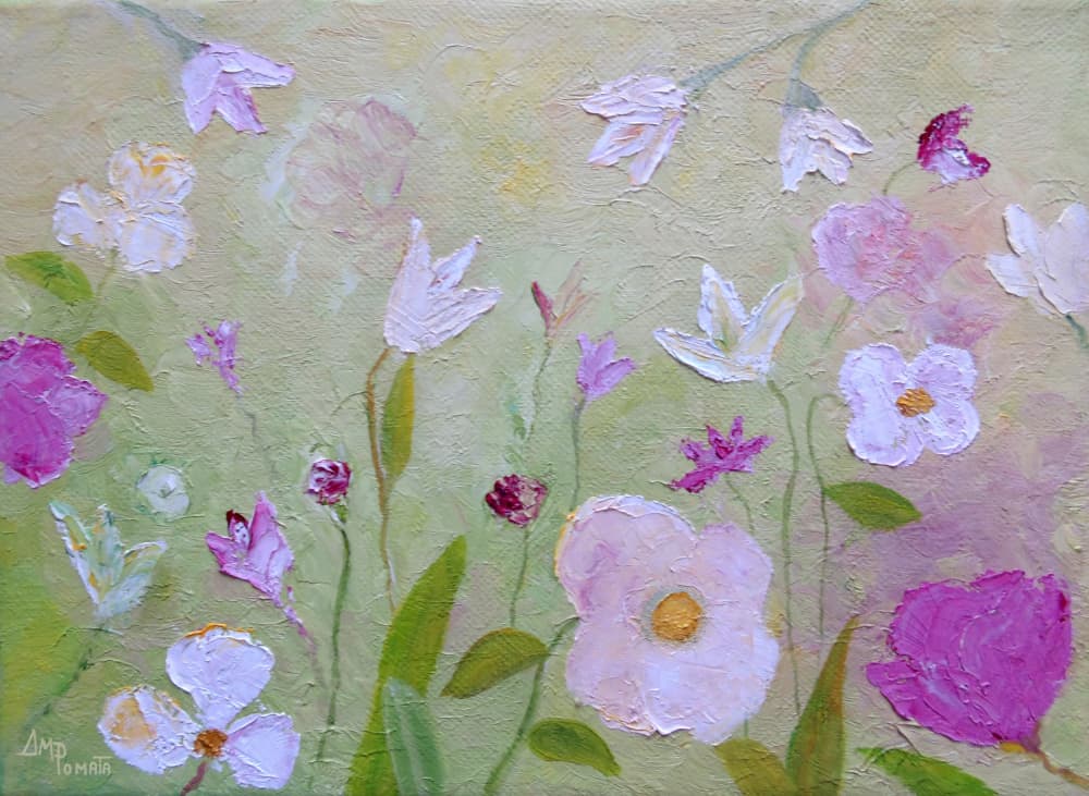 Soft Spring Garden by Angeles M. Pomata — canvas wall art