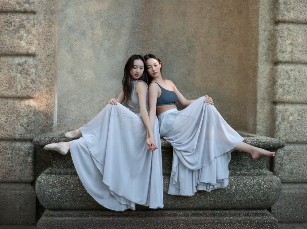 Elegant Dancers Connection by Ken Liang — canvas wall art