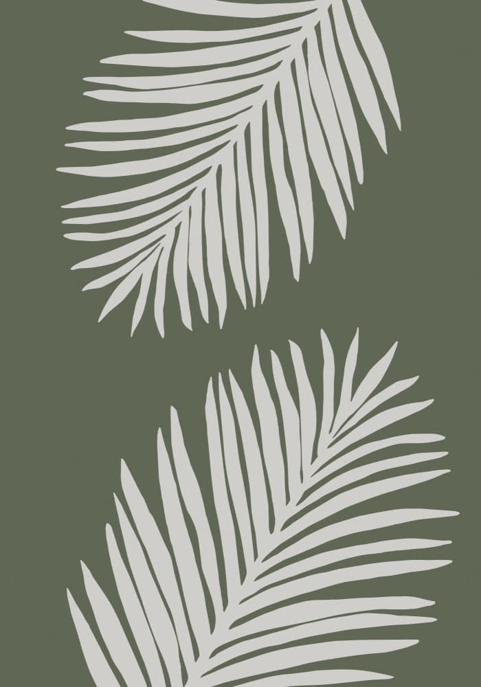 Serene Palm Leaves by Pictufy Studio — canvas wall art