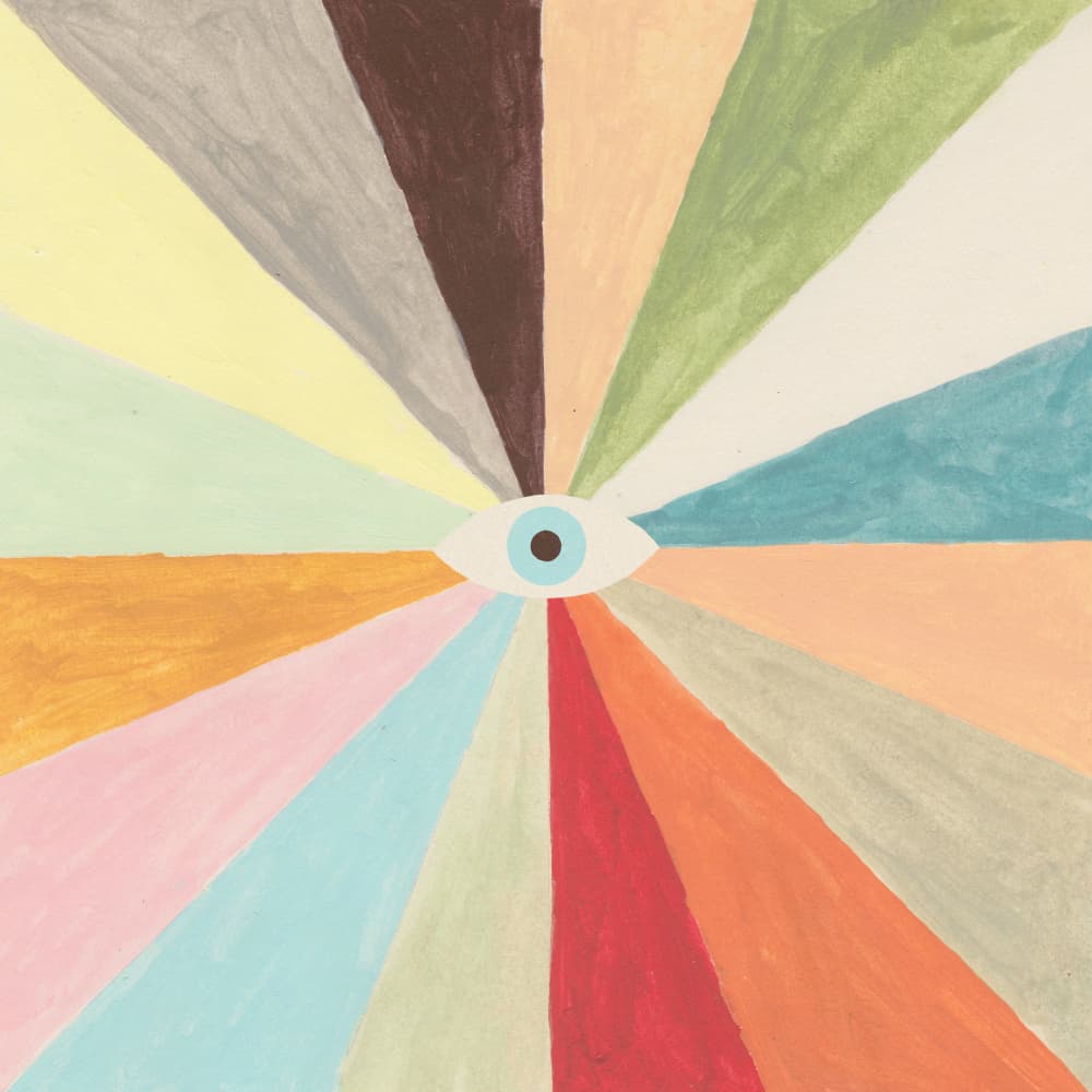 All Seeing Color Rays by Florent Bodart — canvas wall art
