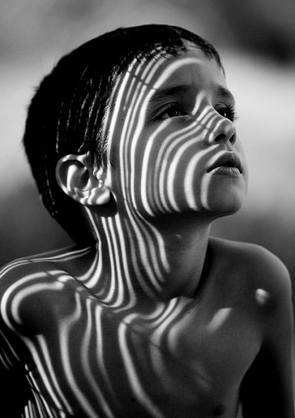 Striped Light Portrait by Vedran Vidak — canvas wall art