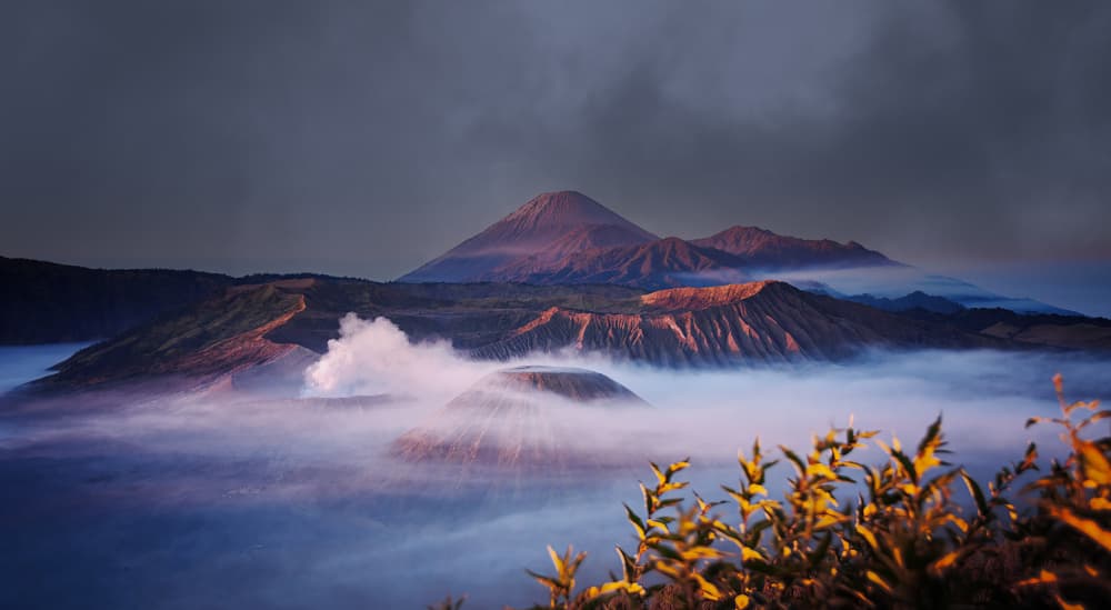 Ethereal Volcanic Sunrise by carmenvillar — canvas wall art
