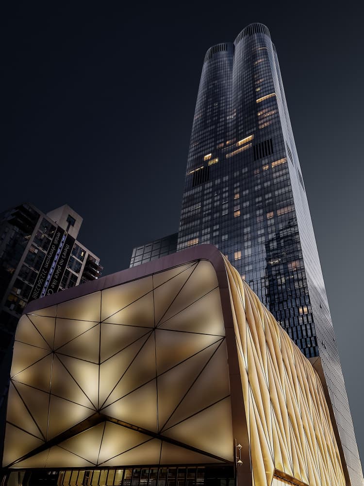 Gleaming Hudson Yards Night by Michael Eßig — canvas wall art