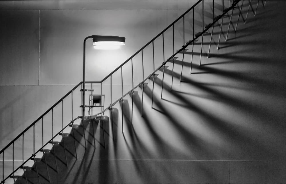 Staircase Shadows by Henk van Maastricht — canvas wall art
