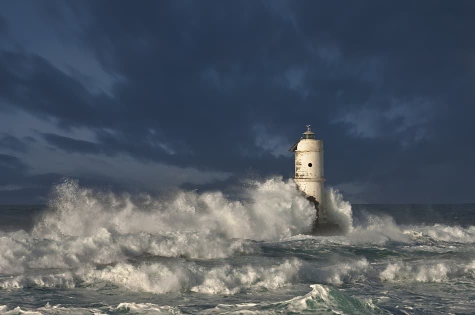 Stormy Sea Lighthouse