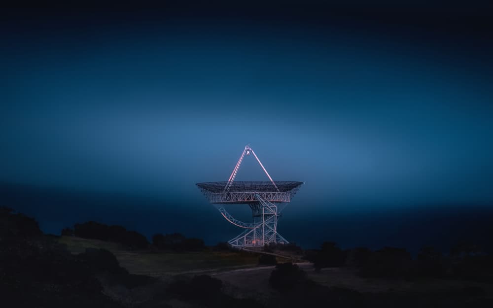 Glowing Radio Telescope by Frank W. — canvas wall art