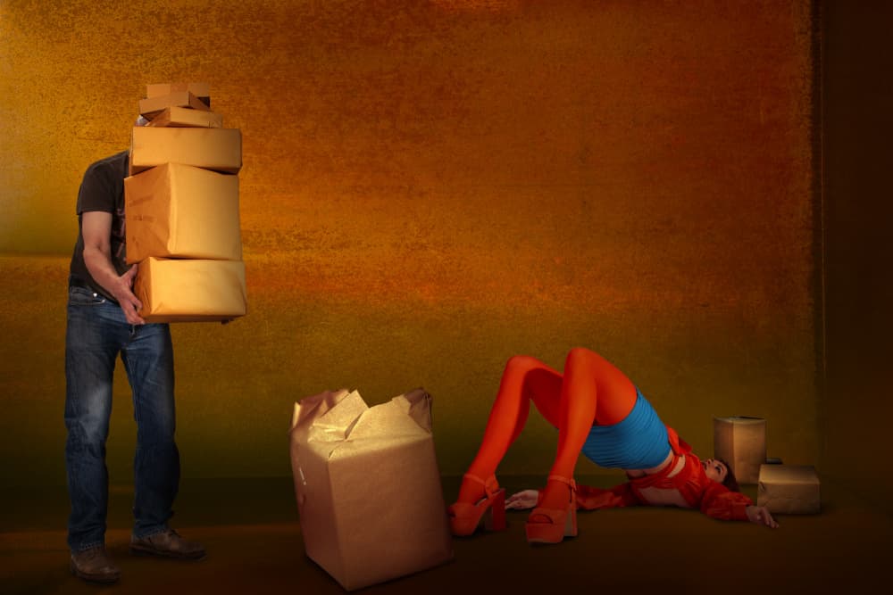 Overwhelmed With Boxes by Christine von Diepenbroek — canvas wall art