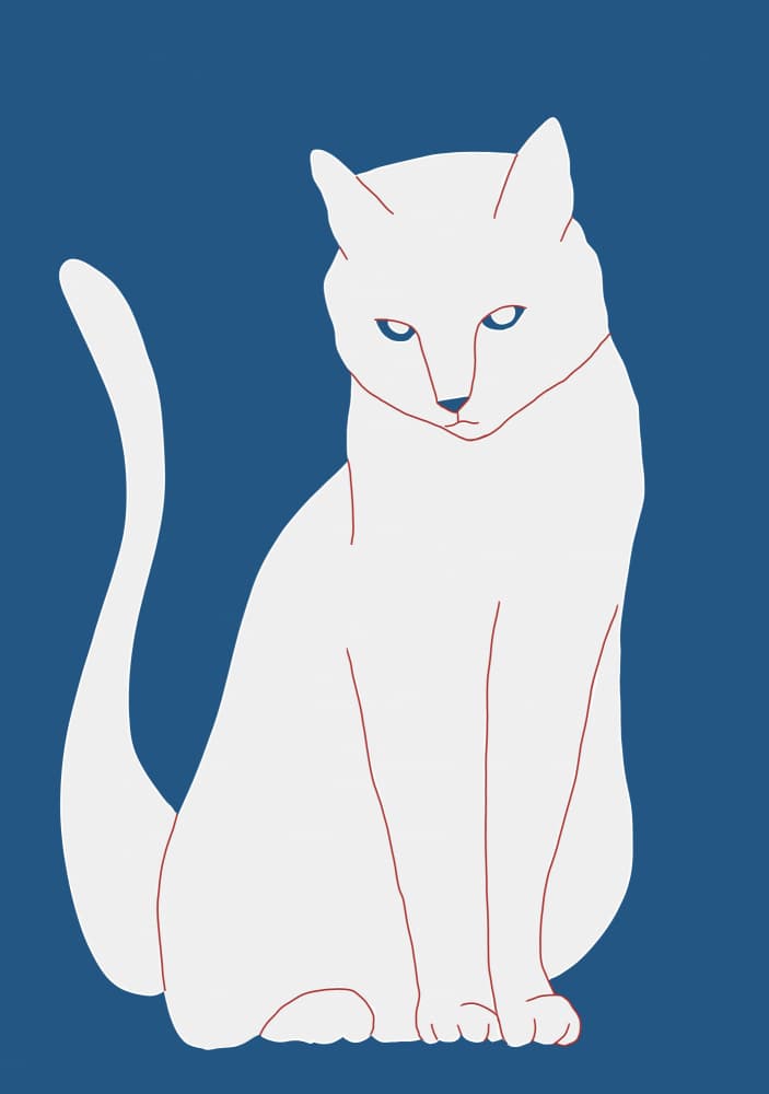Elegant White Cat by Sharyn Bursic — canvas wall art