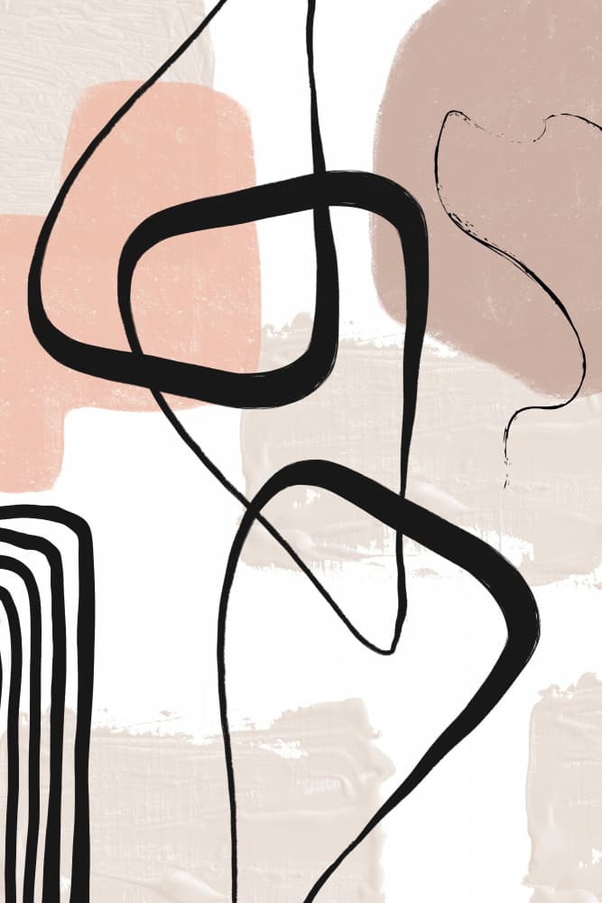 Modern Organic Lines by Sally Ann Moss — canvas wall art