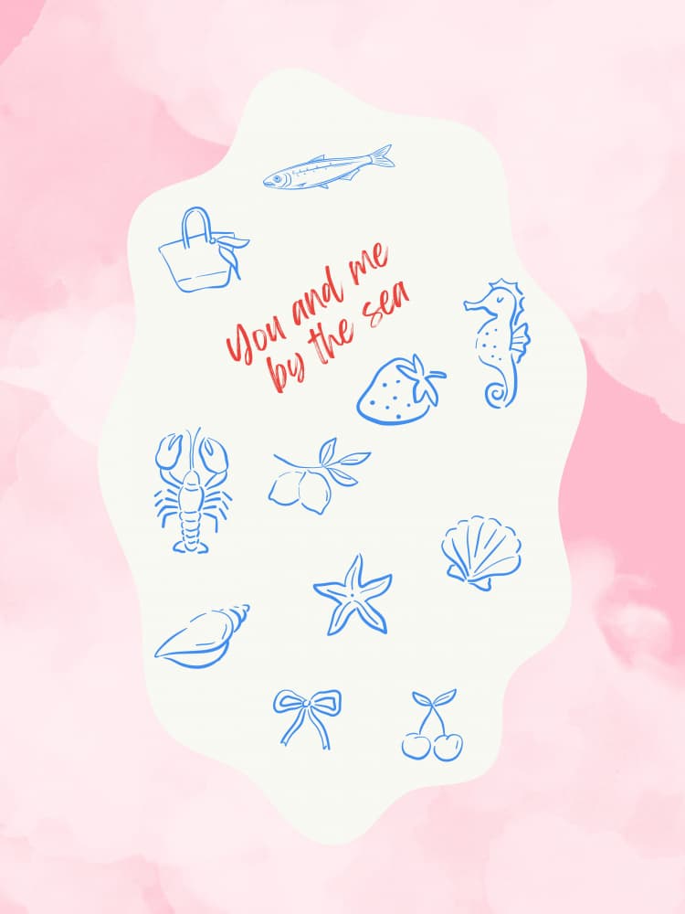 Coastal Summer Love by Jolly and Dash — canvas wall art
