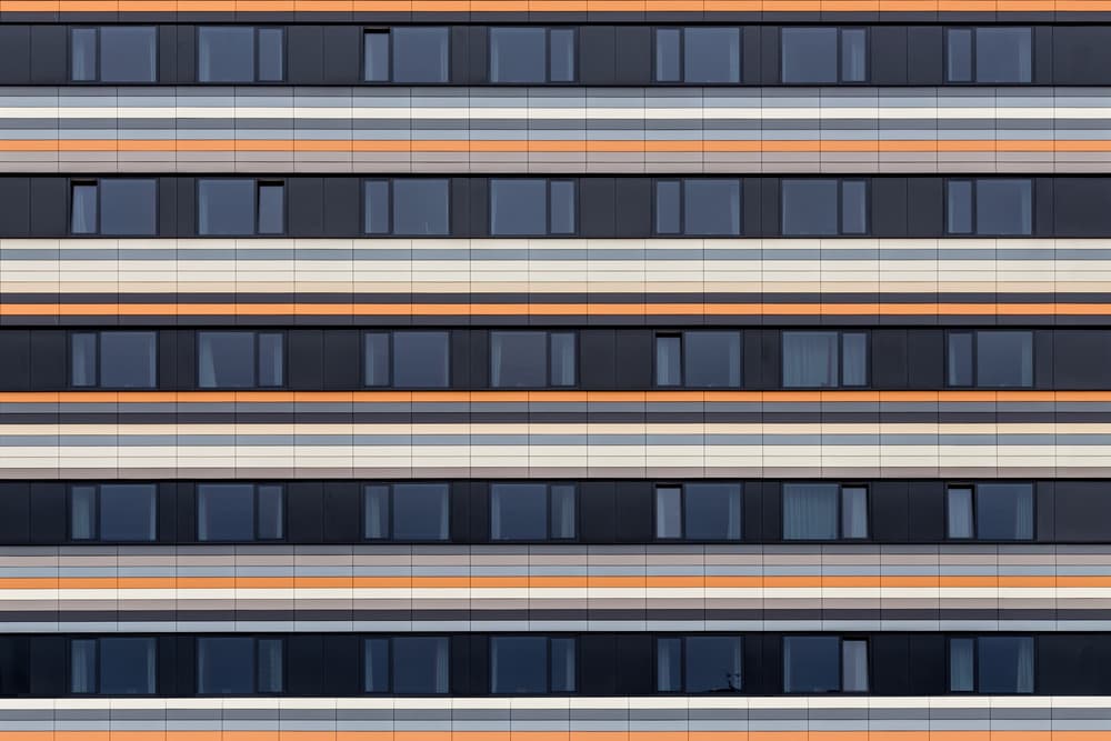 Orange Striped Facade by Theo Luycx — canvas wall art