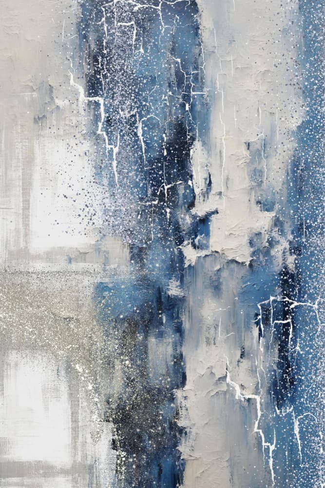 Dynamic Blue Textures by Sally Ann Moss — canvas wall art