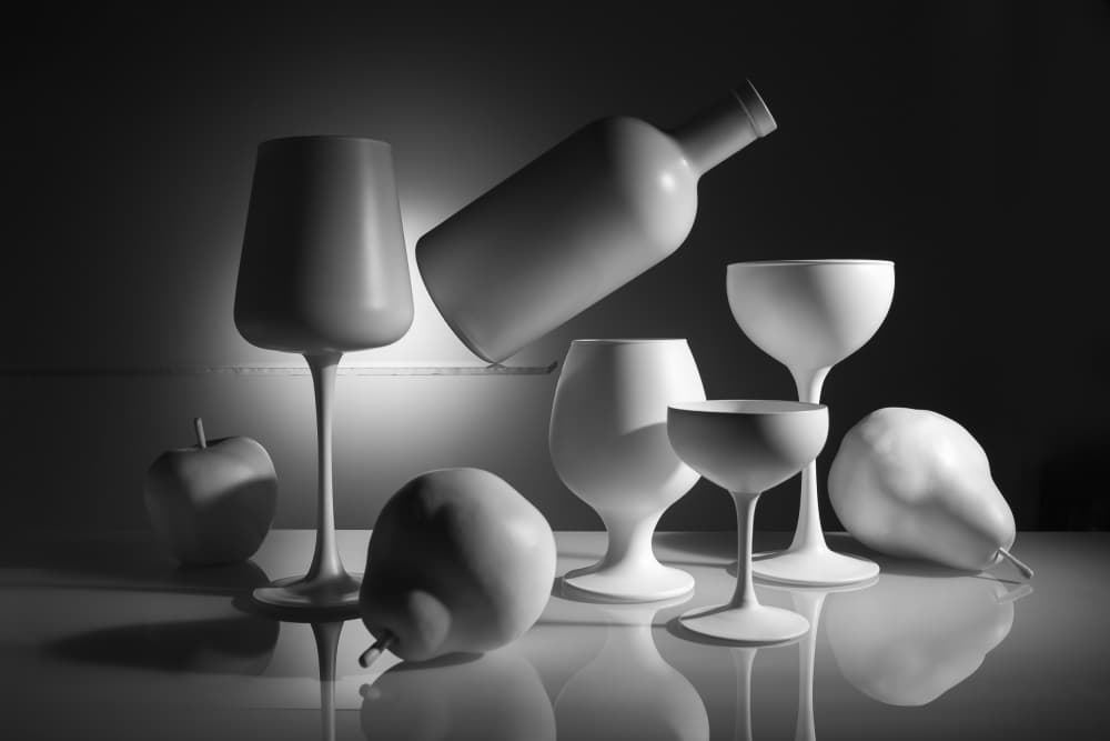 Elegant Monochrome Still Life by Evgeniy Popov — canvas wall art