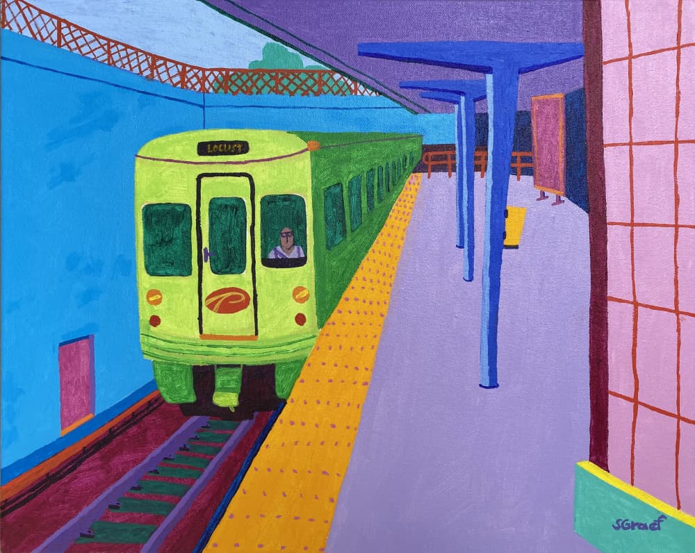 Train to Philly by Sue Graef — canvas wall art