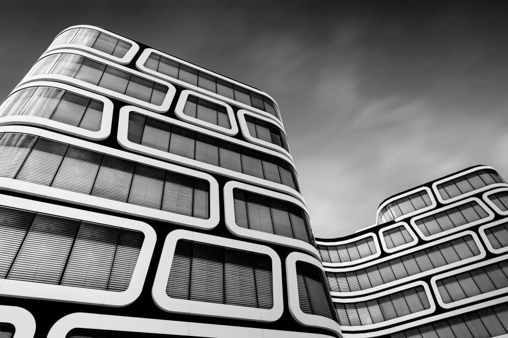 Modern Geometric Architecture by Alaa Nour — canvas wall art