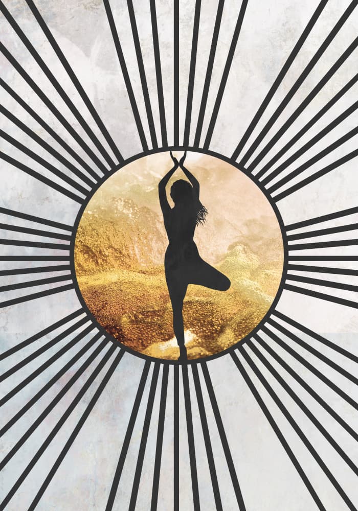 Golden Zen Balance by Sarah Manovski — canvas wall art