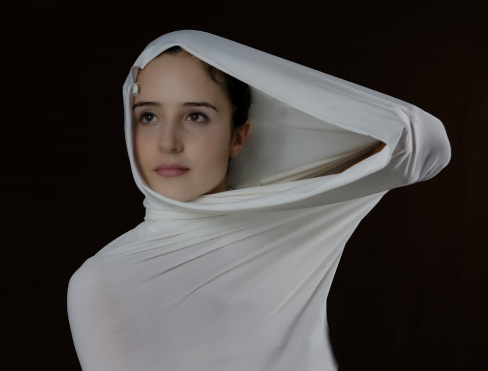 Graceful Fabric Woman by Rachel Pansky — canvas wall art