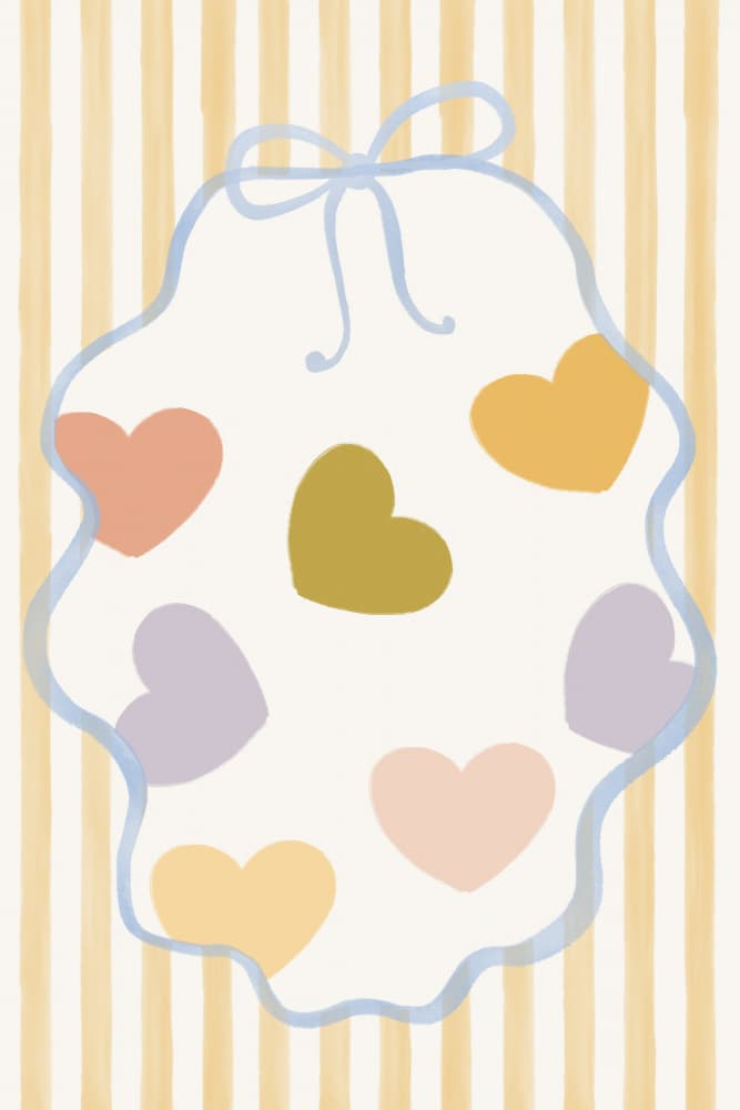 Sweet Nursery Hearts by Menina Lisboa — canvas wall art