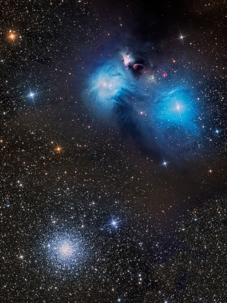 Blue Nebula Star Cluster by Vikas Chander — canvas wall art