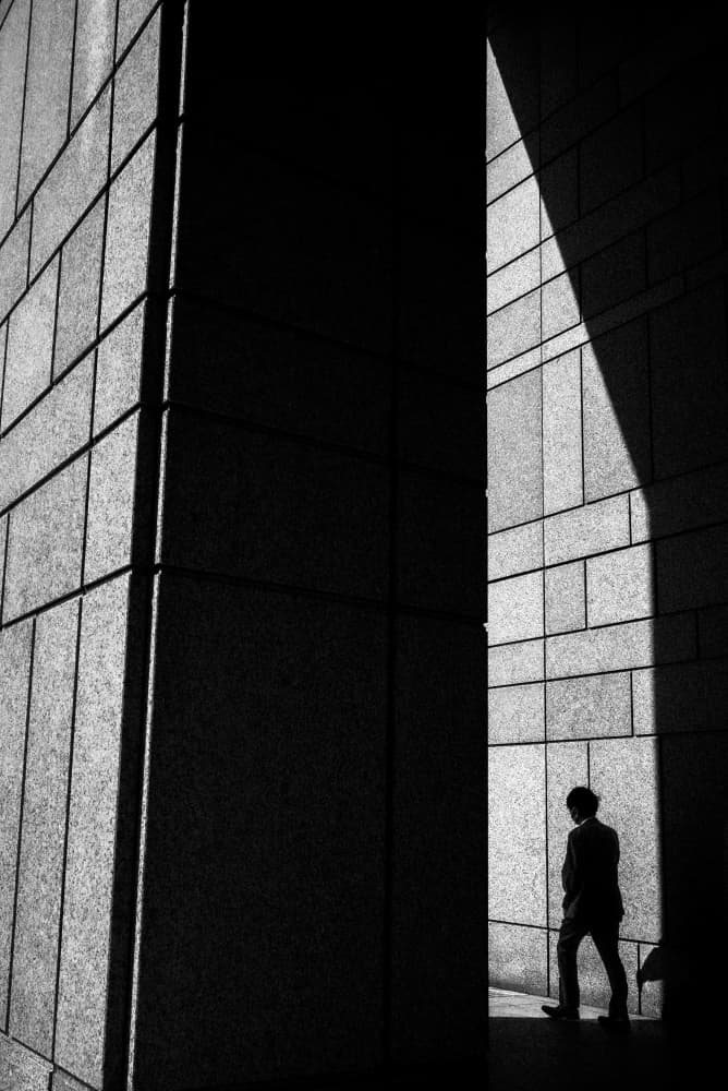Urban Shadow Walker by Kentaro Watanabe — canvas wall art