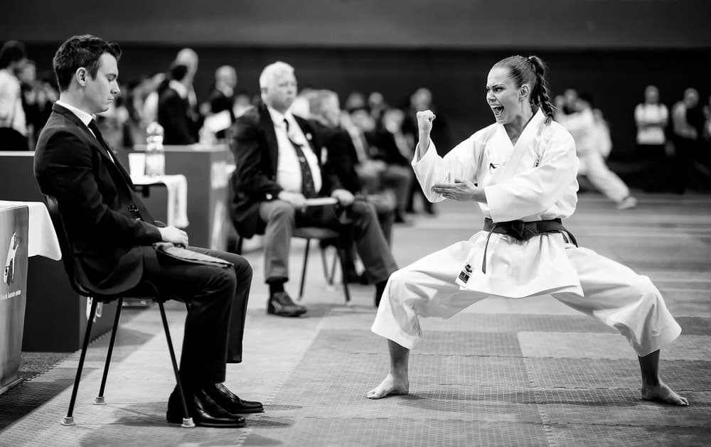 Powerful Karate Kata by Marcel Rebro — canvas wall art