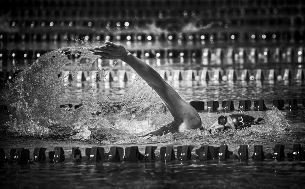 Powerful Swimmer's Splash by Angela Muliani Hartojo — canvas wall art