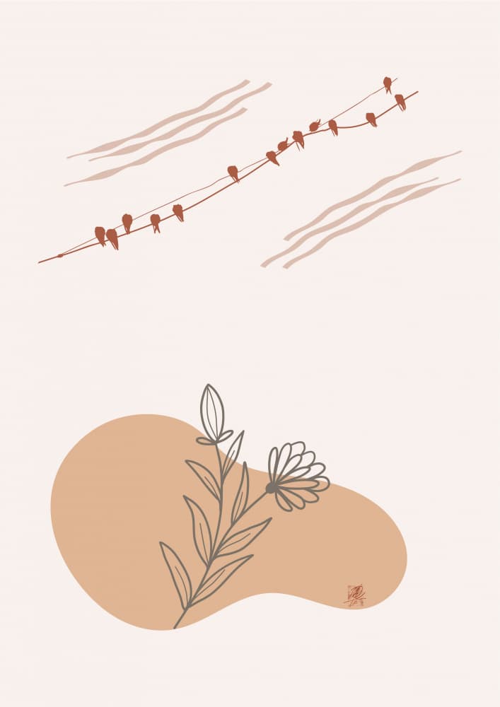 Wired Birds Botanical Harmony by Osvaldo Russo — canvas wall art