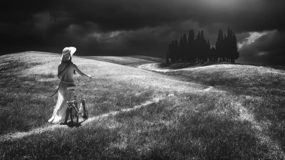 Black White Journey by Paolo Lazzarotti — canvas wall art