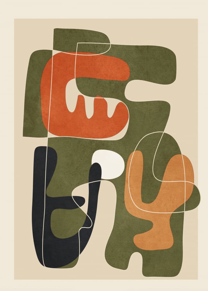 Modern Organic Shapes by Nadjaa — canvas wall art