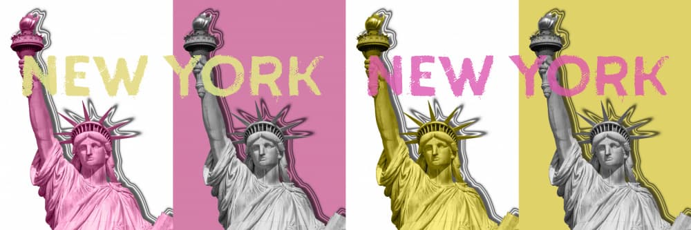 New York Pop Liberty by Melanie Viola — canvas wall art