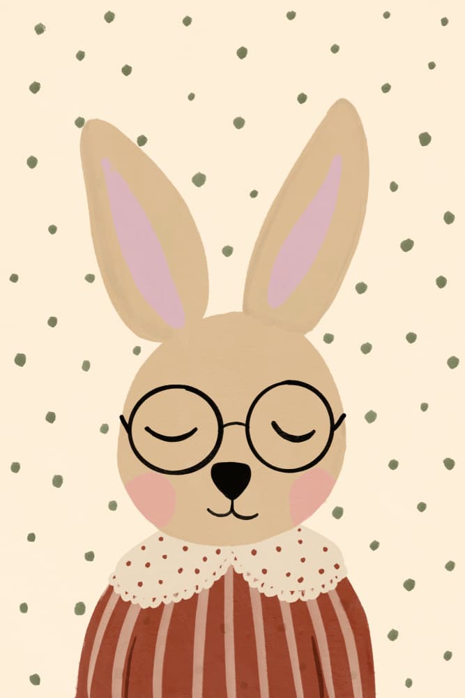 Calmmind(bunny) by Treechild — canvas wall art