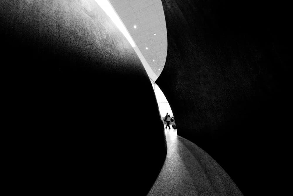 Curved Light Passage by Michiko Ôtomo — canvas wall art
